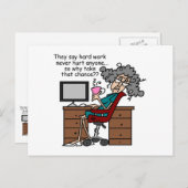 Warum Chance harte Arbeit Spaß Postkarte (Vorne/Hinten)