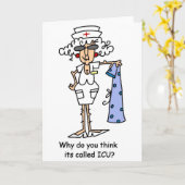 Warum denkst du, es heißt ICU? Karte (Gelbe Blume)