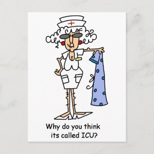 Warum denkst du, es heißt ICU? Postkarte (Vorderseite)