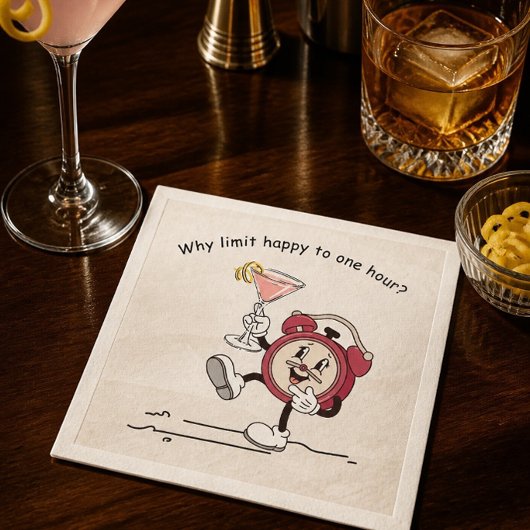 Warum der Happy Hour Cocktail Napkin Serviette