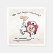 Warum der Happy Hour Cocktail Napkin Serviette (Vorderseite)