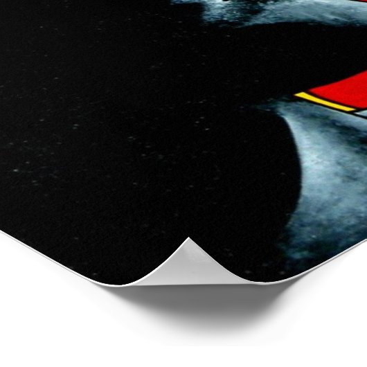 "WARUM" drucken Poster (Ecke)