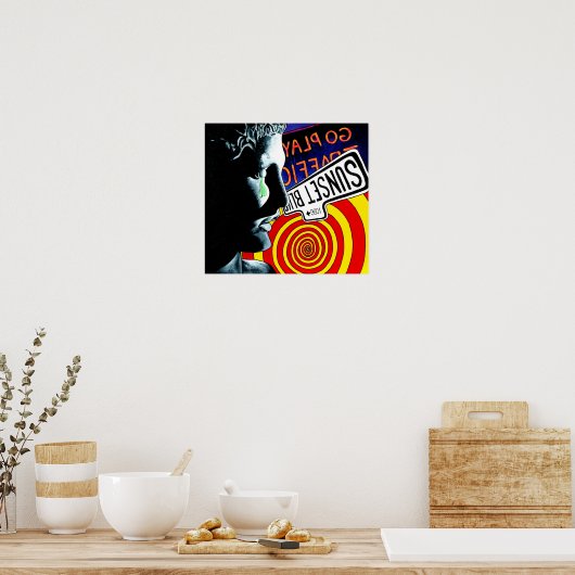 "WARUM" drucken Poster (Küche)