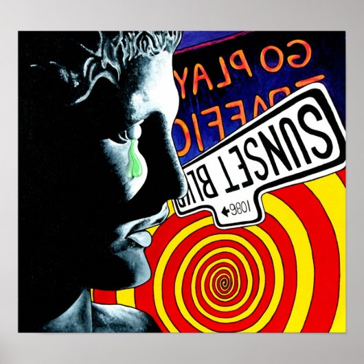 "WARUM" drucken Poster (Vorne)