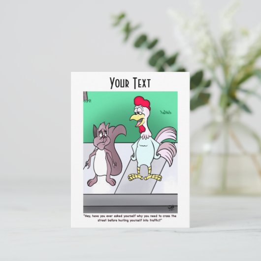 Warum Eichhörnchen die Postkarte überqueren (Stehend Vorderseite)