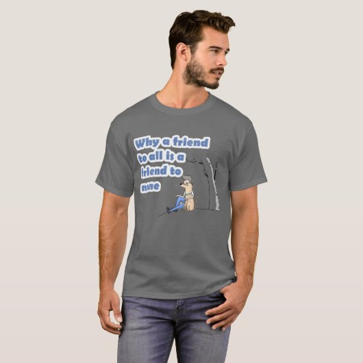 Warum ein Freund für alle kein Mädchen ist T-Shirt (Vorne ganz)