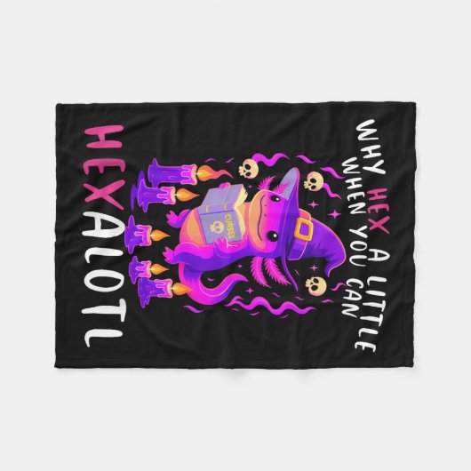 Warum ein wenig hex, wenn U Hexalotl Hexalotl Axol Fleecedecke (Vorderseite (Horizontal))