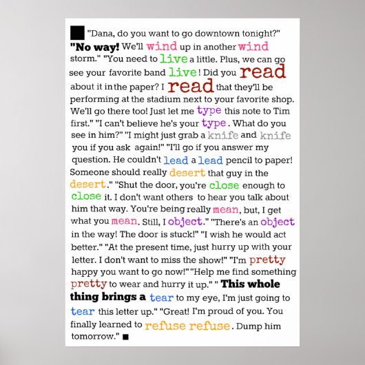 Warum Englisch so schwer zu lernen ist Poster (Vorne)