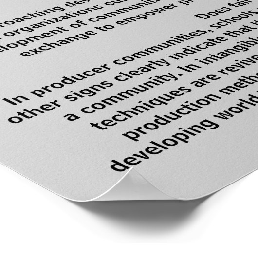 Warum fairer Handel? Poster (Ecke)