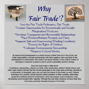 Warum fairer Handel? Poster