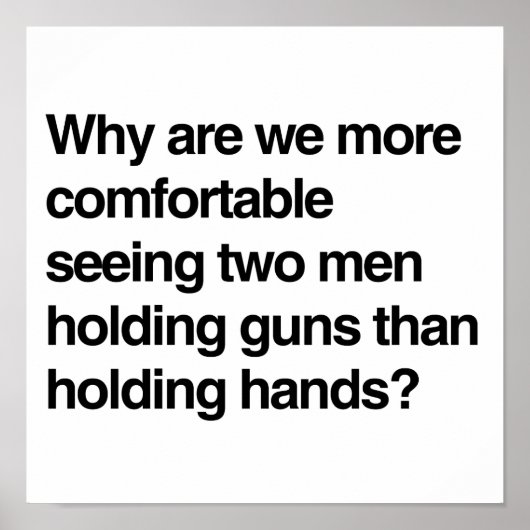 Warum fühlen wir uns wohler, wenn zwei Männer sich Poster (Vorne)