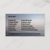Warum gehen Sie vegan? Geschäft-artige Karte (Vorderseite)