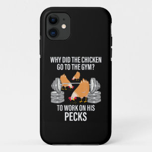 Warum ging das Huhn ins Fitnessstudio Lustiges Tie Case-Mate iPhone Hülle