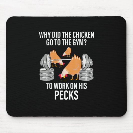 Warum ging das Hühnchen zum Schwestertier Mousepad (Vorne)