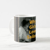 Warum Girls Liebe Segler Kaffeetasse (Vorderseite Links)