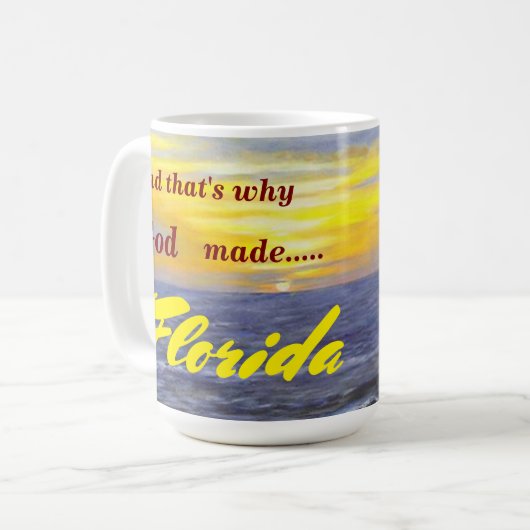WARUM GOTT FLORIDA OCEAN WAVE TASSE (Vorderseite Links)