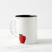 ** WARUM GOTT LEHRERN** ZWEIFARBIGE TASSE (Vorderseite Links)