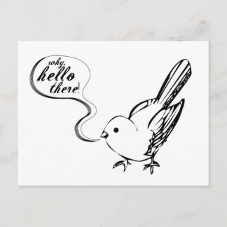 Warum, Hallo! Postkarte
