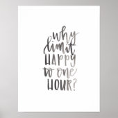 Warum Happy to One Hour - Bar Art Poster (Vorne)
