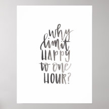 Warum Happy to One Hour - Bar Art