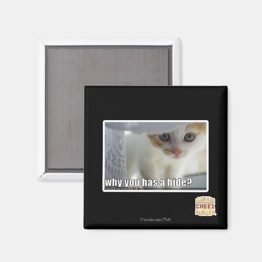 Warum hast du ein Versteck? Magnet (Vorderseite/Rückseite)