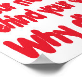 Warum hast du gerade gesagt, was du gesagt hast? P Poster (Ecke)