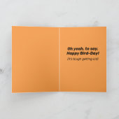 Warum hat das Huhn die Straße überquert? Geburtsta Karte (Innenseite)