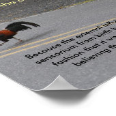 Warum hat das Hühnerkreuz? - (kleines) Poster (Ecke)