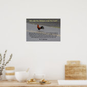 Warum hat das Hühnerkreuz? -Poster Poster (Küche)