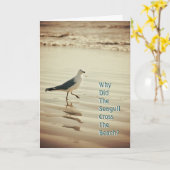 Warum hat die Seagull den Strand überquert? Geburt Karte (Gelbe Blume)