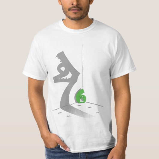 Warum hat sechs vor sieben Angst? T-Shirt (Vorderseite)