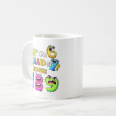 Warum hatte 6 Angst vor 7 Lustiges Mathe-Design Kaffeetasse (Vorderseite Links)