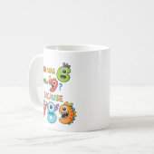 Warum hatte Sechs Angst Lustiger Mathe-Witz-Mug Kaffeetasse (Vorderseite Links)