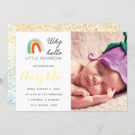 Warum Hello Little Rainbow baby Ankündigung