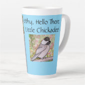 Warum Hello There Little Chickadee Baby Blue Milchtasse (Rechte Ecke)