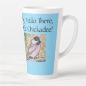 Warum Hello There Little Chickadee Baby Blue Milchtasse (Rechts)