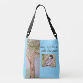 Warum Hello There Little Chickadee Baby Blue Tragetaschen Mit Langen Trägern (Rückseite)