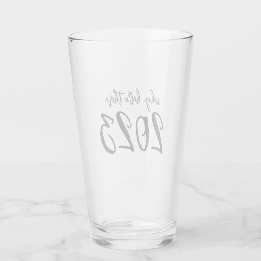 Warum Hello There Silvester Glas (Rückseite)