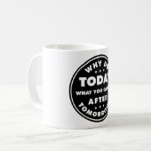 Warum heute tun, was Sie nach morgen tun können Kaffeetasse (Vorderseite Links)