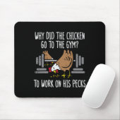 Warum Hühner zur Gym Funny Workout Fitness gehen Mousepad (Mit Mouse)