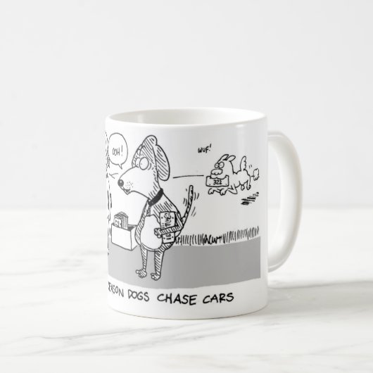 Warum Hunde Autos jagen Kaffeetasse (VorderseiteRechts)