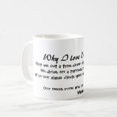 Warum i-Liebe-Englisch-Tasse Kaffeetasse (Vorderseite Links)