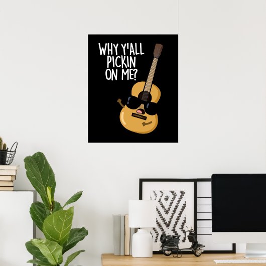 Warum ich alle an meiner lustigen Gitarre "Dark BG Poster (Heimbüro)