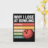Warum ich an Bowling Funny Bowler Ausreden verlore Karte (Gelbe Blume)