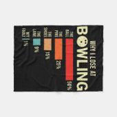 Warum ich an Bowling Funny Bowler verliert Fleecedecke (Vorderseite (Horizontal))