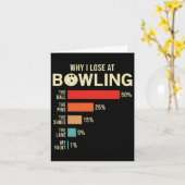 Warum ich an Bowling Funny Bowler verliert Karte (Gelbe Blume)