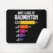 Warum ich bei Badminton Funny Ausreden Shuttle Bir Mousepad (Mit Mouse)