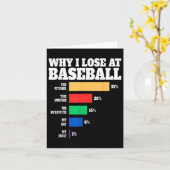 Warum ich bei Baseball Spaß Baseball Lover Zitat v Karte (Gelbe Blume)