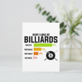 Warum ich bei Billard verlieren kann Postkarte (Stehend Vorderseite)