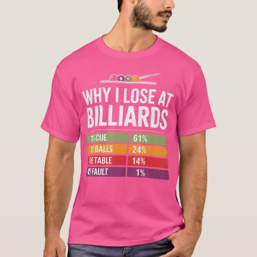 Warum ich bei Billiards Pool Player Billiard Funny T-Shirt (Vorderseite)